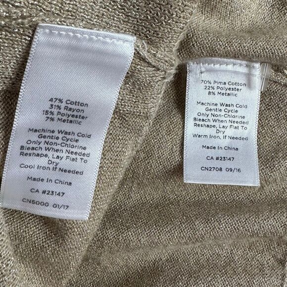 Talbots Gold Shimmer Twin Tank Sweater Set size 2X - Picture 10 of 10